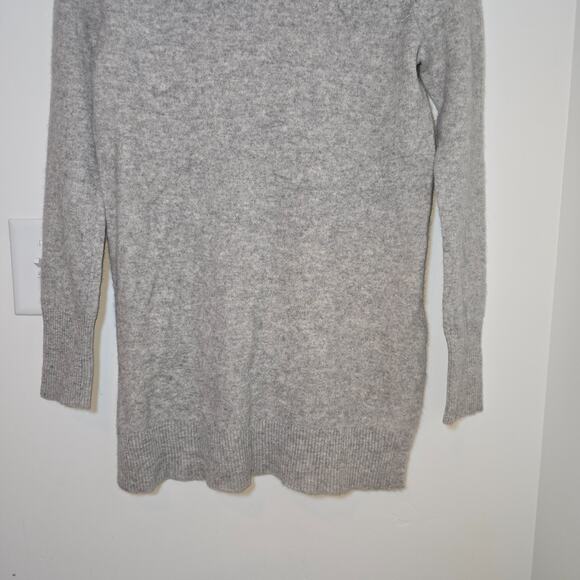 Womens 100% Cashmere Mock Neck SweaterSize S Long Sleeve Gray - Picture 4 of 8